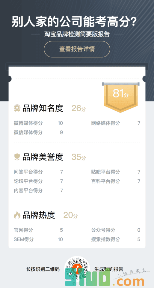品牌健康检测助手小程序截图