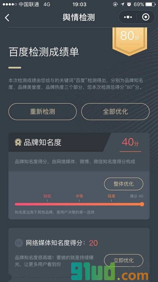 品牌健康检测助手小程序截图