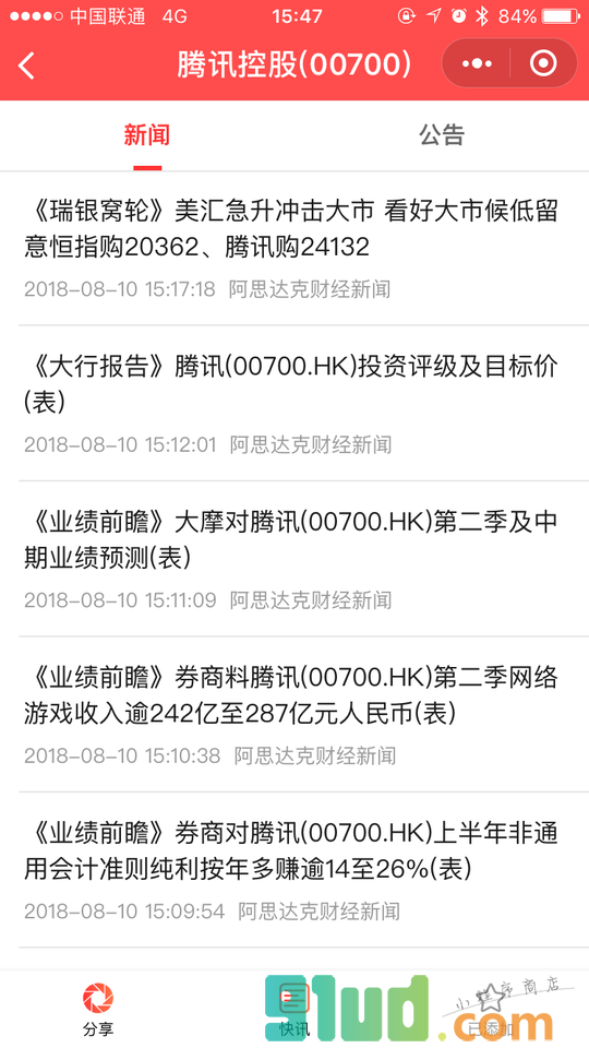 SINA自选股沪深港美股行情交易小程序截图