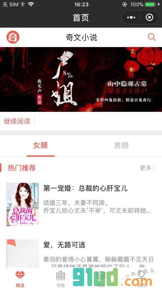 奇文小说阅读网小程序截图