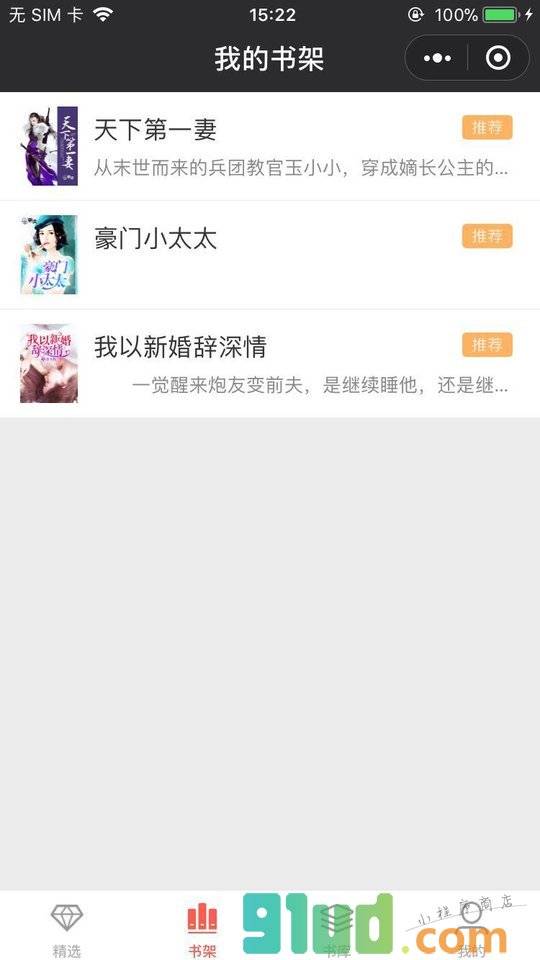 掌阅小说小程序截图