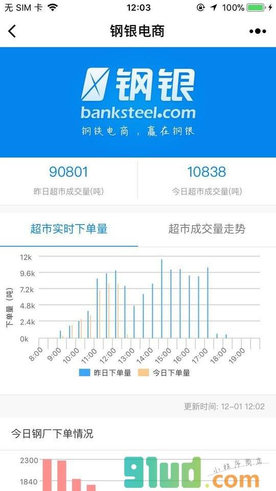 钢银电商+小程序截图