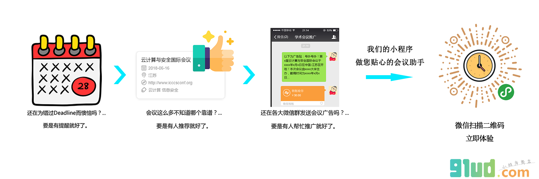 学术会议库小程序截图