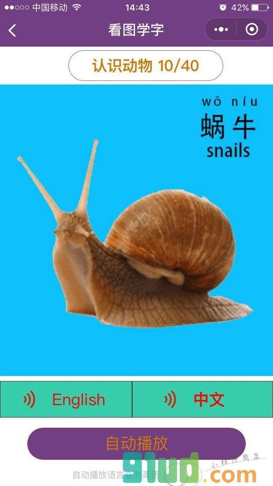 宝宝看画学字小程序截图