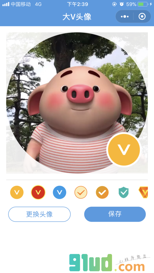 大V头像小程序截图